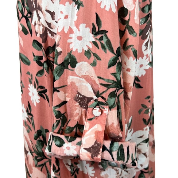 Torrid NEW Harper Challis Button Front 3 Quarter Sleeve Blouse Floral 00 M L 10 - Picture 9 of 13